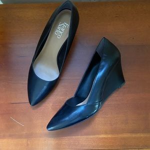 Black Franco Sarto wedges